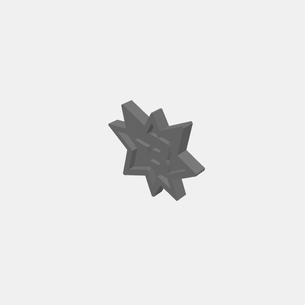 Numbers/Game Tokens - Minus 3 - Explosion Burst v1.0.stl