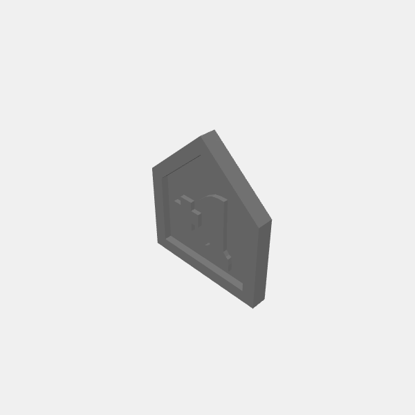 Numbers/Game Tokens - Plus 1 - Upward Arrow v1.0.stl