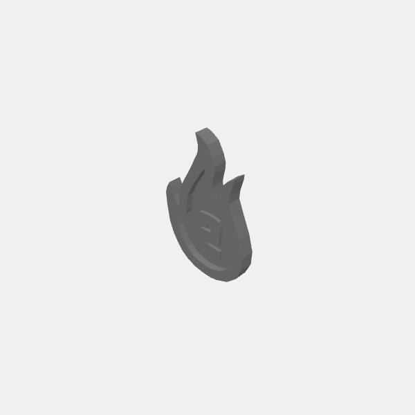 Game Tokens - Number 2 - Fireball v1.0.stl