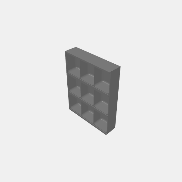 Game Token Box with Sliding Top - Box 3x3 v1.0.stl