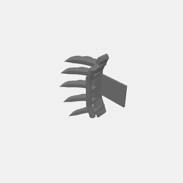 Gaslands Upgrade - Front Ram - Jagged Knives 1.0.stl