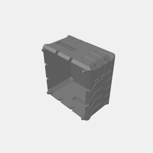 Sci Fi - Modular Buildings Square - Mid Level A v1.3.stl