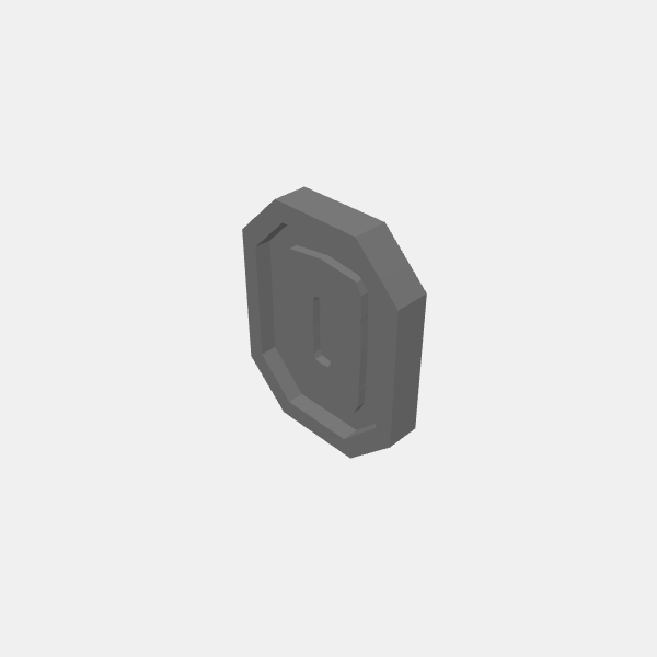 Game Tokens - Number 0 v1.1.stl