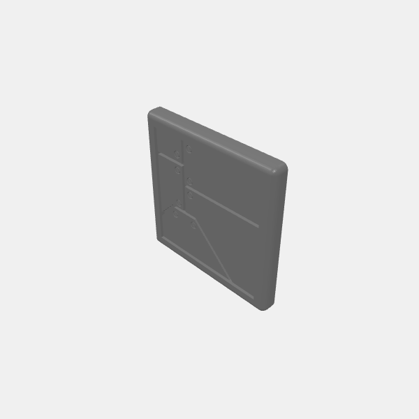 Mini Bases - Sci Fi Bulkheads - 25mm Square - Rounded Edge v1.0.stl