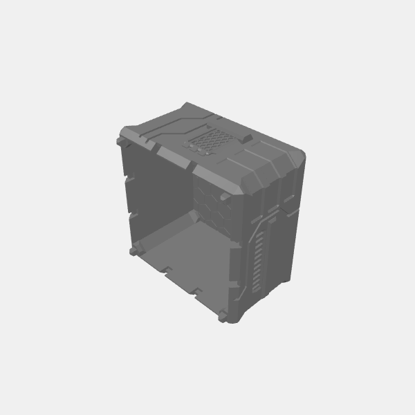 Sci Fi - Housing Block Square - Mid Level A v1.2.stl