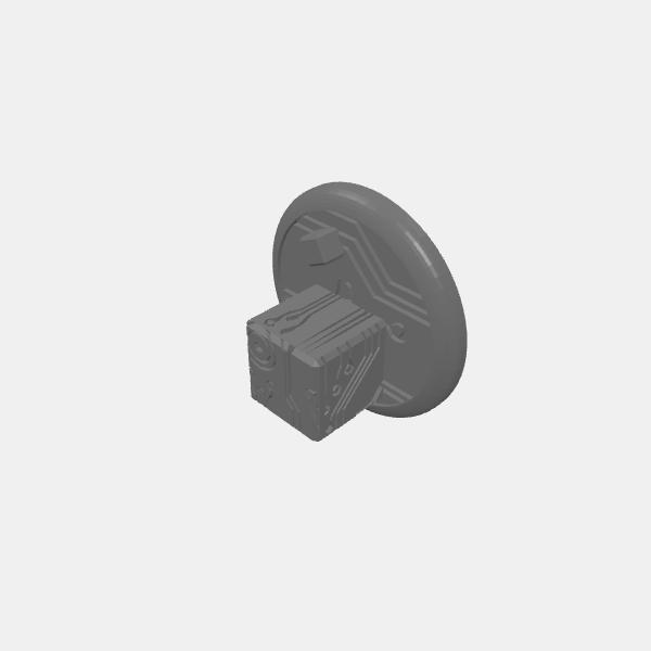 Loot Marker - Data Cube/Sci Fi - Objective Marker -25mm base - Data Cube - 1 pips v1.0.stl