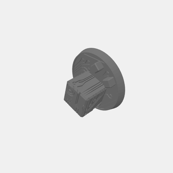 Loot Marker - Data Cube/Sci Fi - Objective Marker -32mm base - Data Cube - 2 pips v1.0.stl