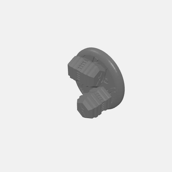 Loot Marker - Nuclear Material/Sci Fi - Objective Marker -25mm base - Nuclear Material - 5 pips v1.0.stl