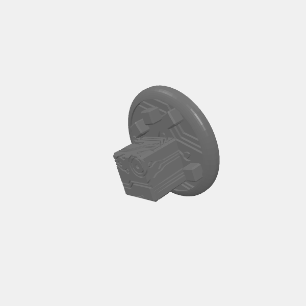 Loot Marker - Data Cube/Sci Fi - Objective Marker -25mm base - Data Cube - 4 pips v1.0.stl