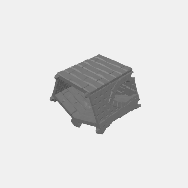 Fantasy - Tilestone Ramparts - Base Wall Corner 45 - magnets v1.3.stl