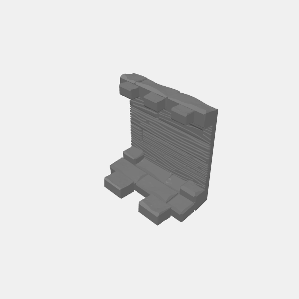 Fantasy - Tilestone Ramparts - Battlements Top S v1.3.stl