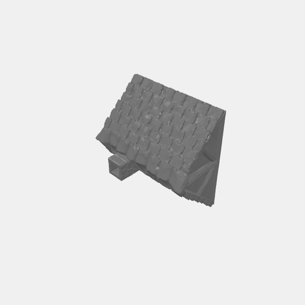 Fantasy - Medieval Style House - roof 2 square slate with chimney v1.3.stl