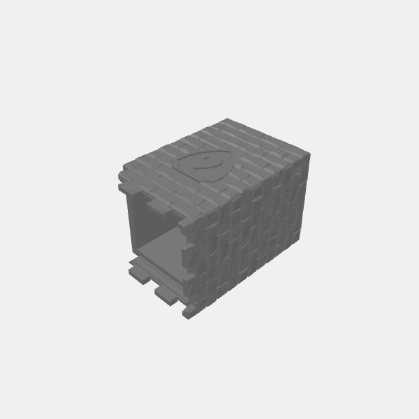 Deck Box - Tilestone - Commander 100 Box with Shield Water Drop v1.3.stl