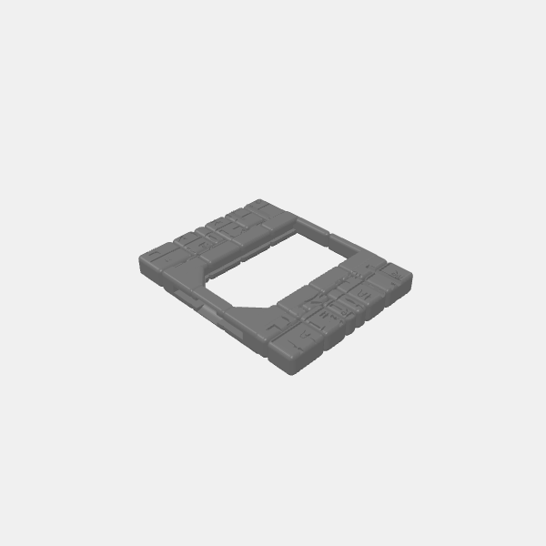 Ancient Sandstone - Walls -Wall with Doorway 75mm v1.0.stl