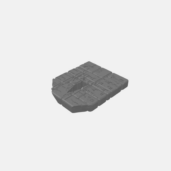 Ancient Sandstone - Walls - Wall ruined 50mm v1.0.stl