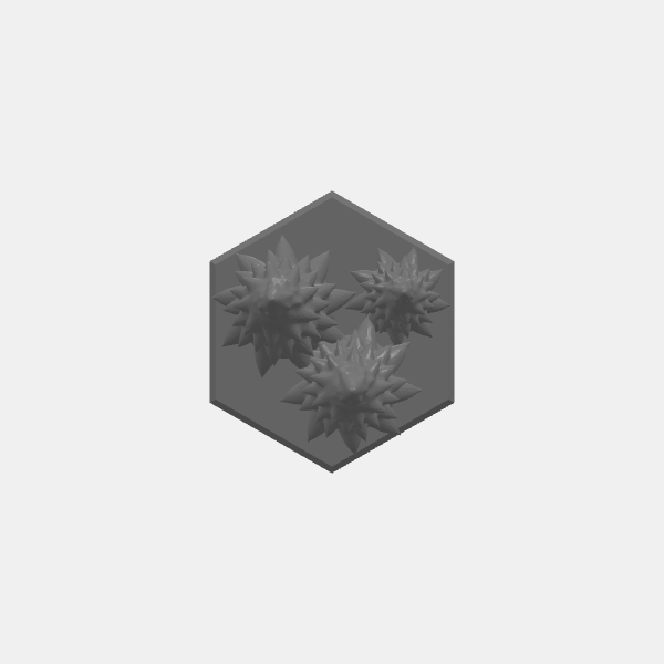 Battletech Tree Terrain - Tree Insert 3x v1.0.stl