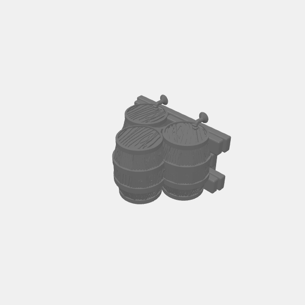 Fantasy - Stacked Barrels of Ale x3 v1.0.stl