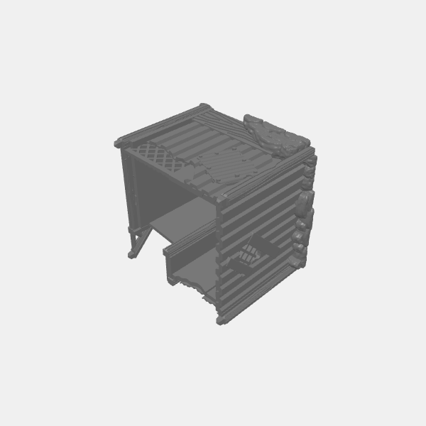 Gaslands - Junktown - Shack square two barrels v1.7.stl