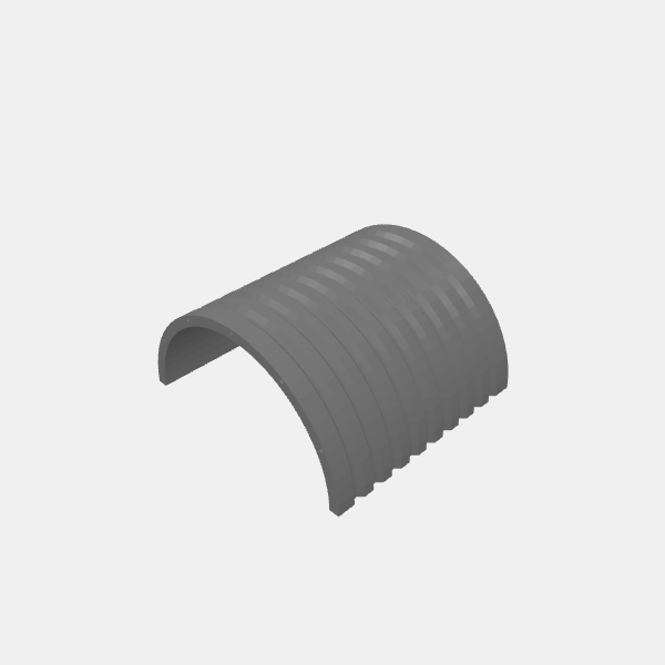 Gaslands - Quonset Hut - Body - 100mm v1.5.stl