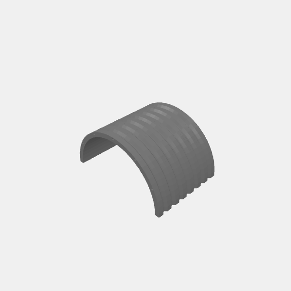 Gaslands - Quonset Hut - Body - 75mm v1.5.stl