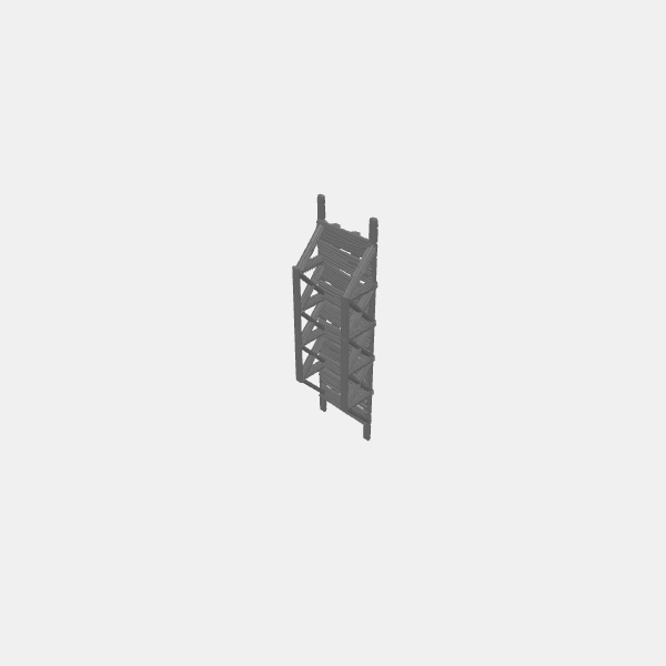 Fantasy - Wooden Bridge Long with handrail v1.2.stl