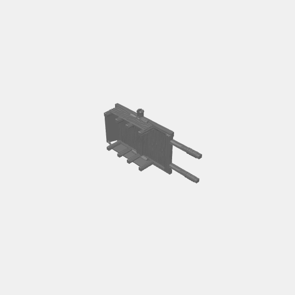 Fantasy - Wagons - 2 Wheel Pull Cart Base with Sides v1.1.stl