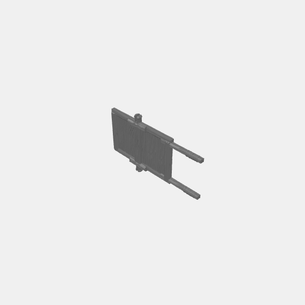 Fantasy - Wagons - 2 Wheel Pull Cart Base flat v1.1.stl