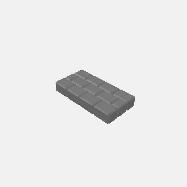 Walls - Plain/Understone Walls - Wall Short Plain 50mm v1.2.stl