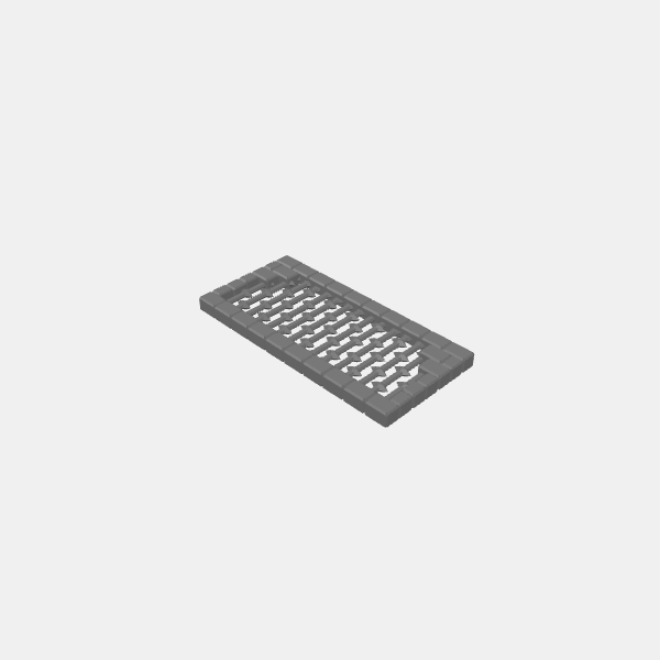 Walls - Barred/Understone Walls - Wall with Bars 125mm v1.0.stl