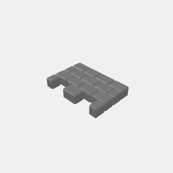 Walls - Short Battlement/Understone Walls - Short Wall Battlement 50mm v1.0.stl