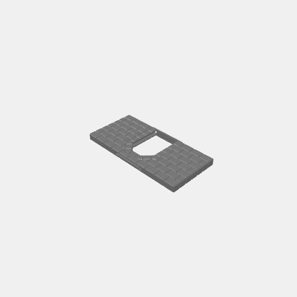 Walls - Doorways/Understone Walls - Wall Plain with Door Opening 125mm v1.2.stl