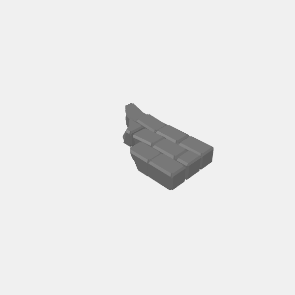 Walls - Ruined/Understone Walls - Short Wall Ruined 1 50mm v1.0.stl