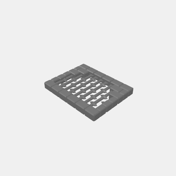 Walls - Barred/Understone Walls - Wall with Bars 75mm v1.0.stl