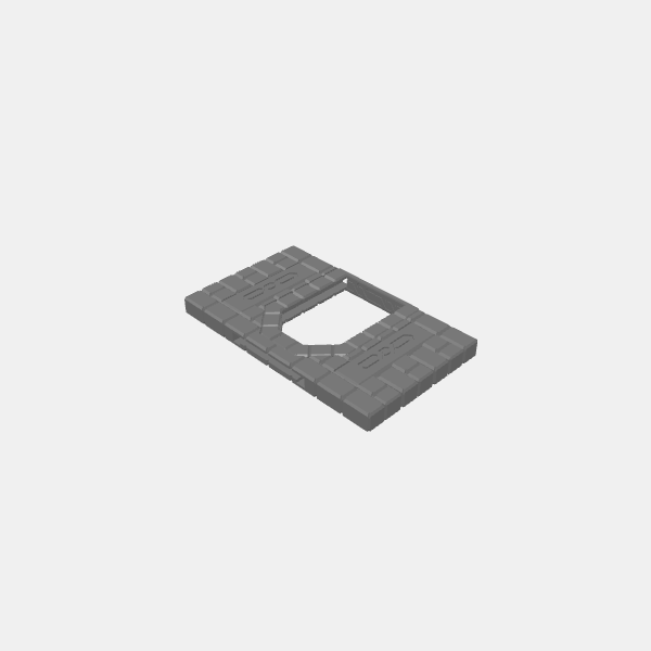 Walls - Doorways/Understone Walls - Wall Knotwork with Door Opening 100mm v1.2.stl