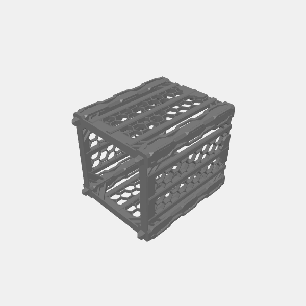 Sci Fi Industrial Walkways Riser Frame sq Hex Mesh Grid walls v1.1.stl