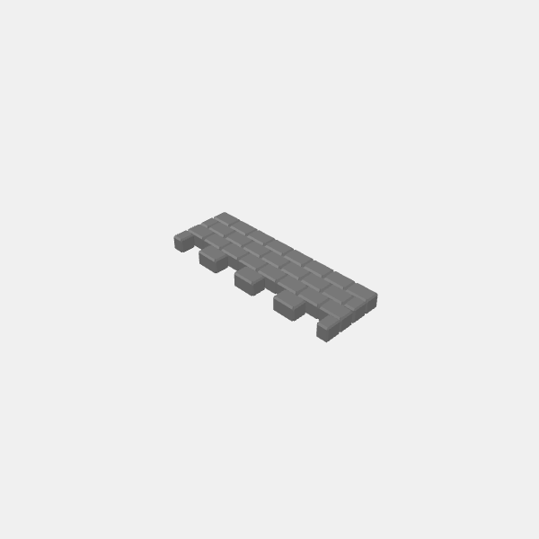 Walls - Short Battlement/Understone Walls - Short Wall Battlement 100mm v1.0.stl