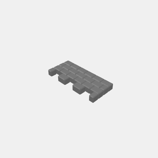 Walls - Short Battlement/Understone Walls - Short Wall Battlement 75mm v1.1.stl
