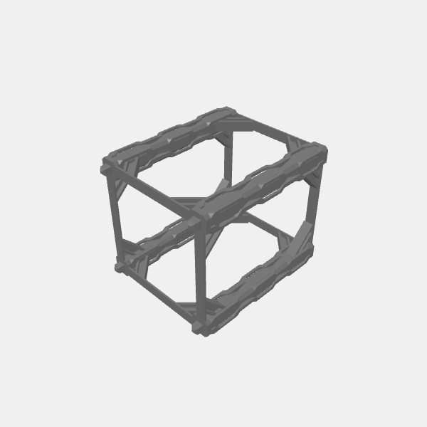 Sci Fi Scaffold and Walkways Part 1/Sci Fi Industrial Walkways Riser Frame sq v1.0.stl