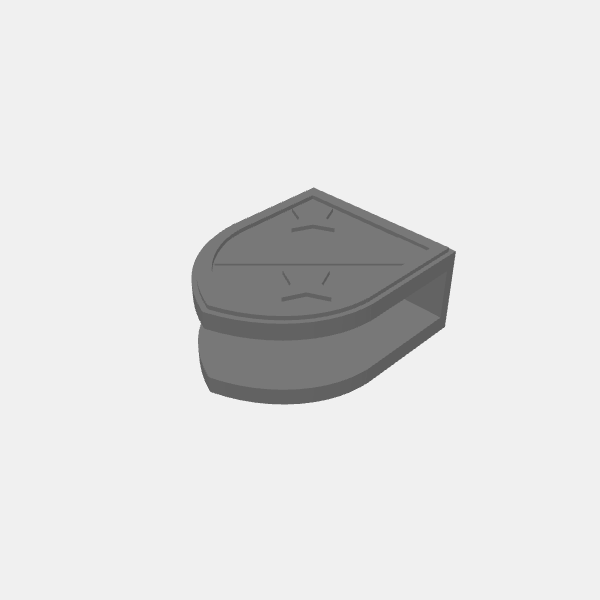 Initiative Tracker Shield - Heraldic Bend Sinister between Stars v1.0.stl