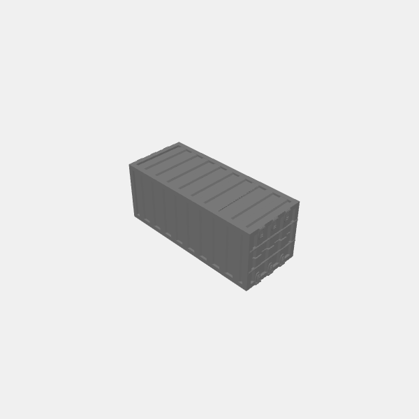 Urban Shipping Container - 40mm - Blank v1.0.stl