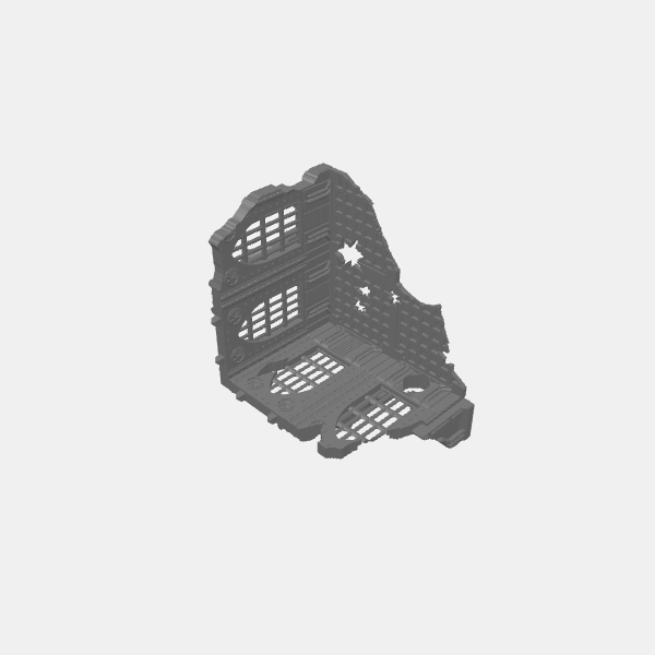 Tech Gothic Ruins 2x2 arches buttressed v1.1.stl