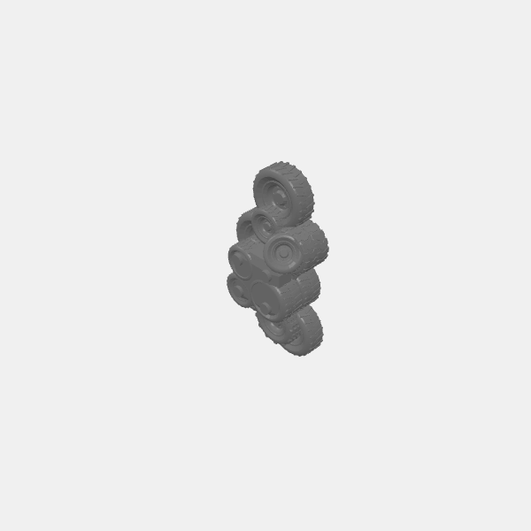 Gaslands Signs - Junk Pile Tire Pile with Pegs 1 v1.2.stl