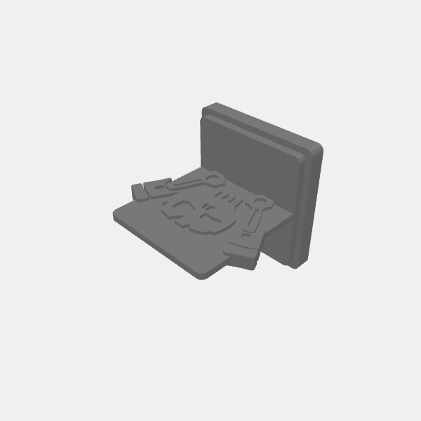 Gaslands - Gate topper skull design 6 v1.0.stl