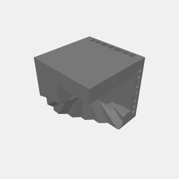 Dice Tower/A Square Tower/E-BGR-Tilestone-DiceTowerExit-v1.0.stl