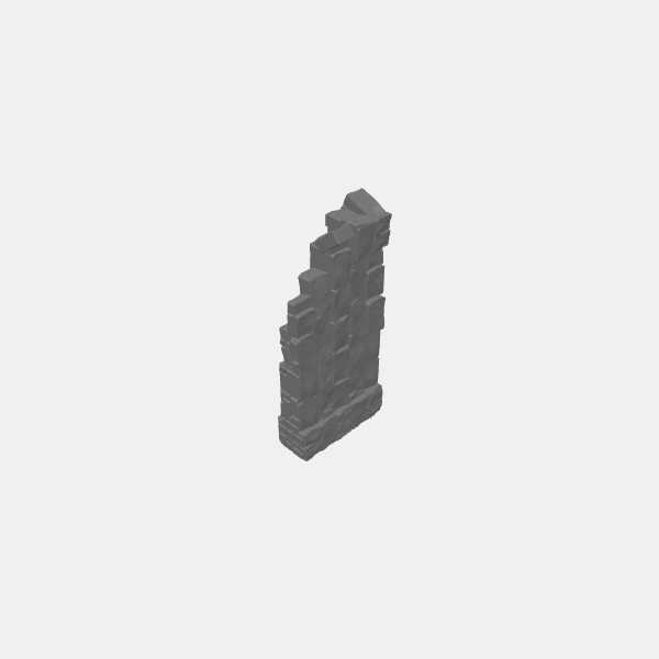 Tilestone Walls/Tilestone Walls Style 2 Ruined Wall 3 v1.0.stl
