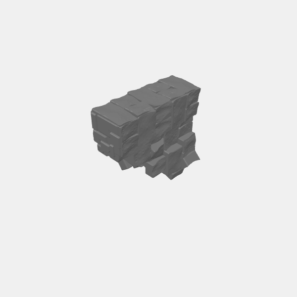 Tilestone Walls/Tilestone Walls Style 2 Ruined Wall 1 v1.0.stl