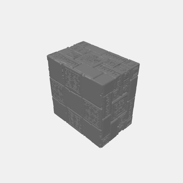 Relicstone - Stackers - Block 3x3 Tall v1.0.stl