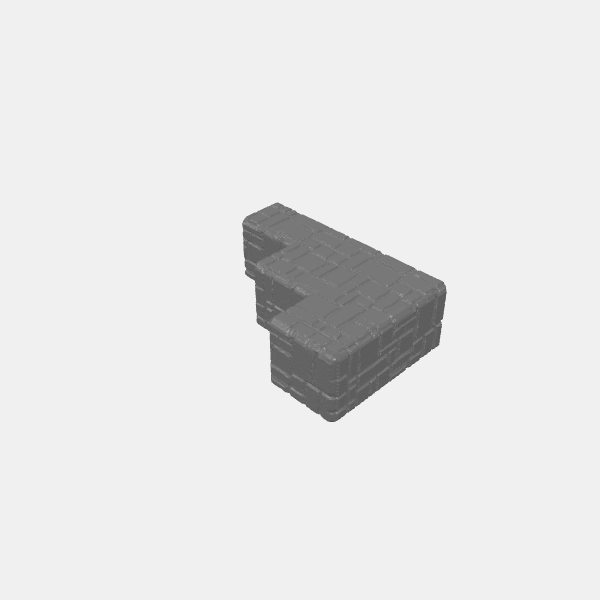 SB3D - Stackers Brickstone - 3x1 Stairs Tall v1.0.stl