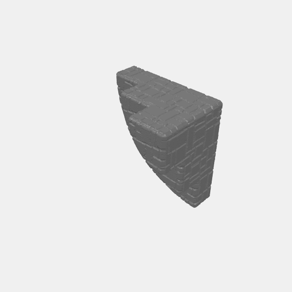 SB3D - Stackers Brickstone - 3x3 Stairs Round Tall - Corner Up.stl