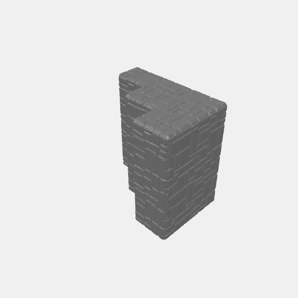 SB3D - Stackers Brickstone - 3x3 Stairs Tall v1.0.stl